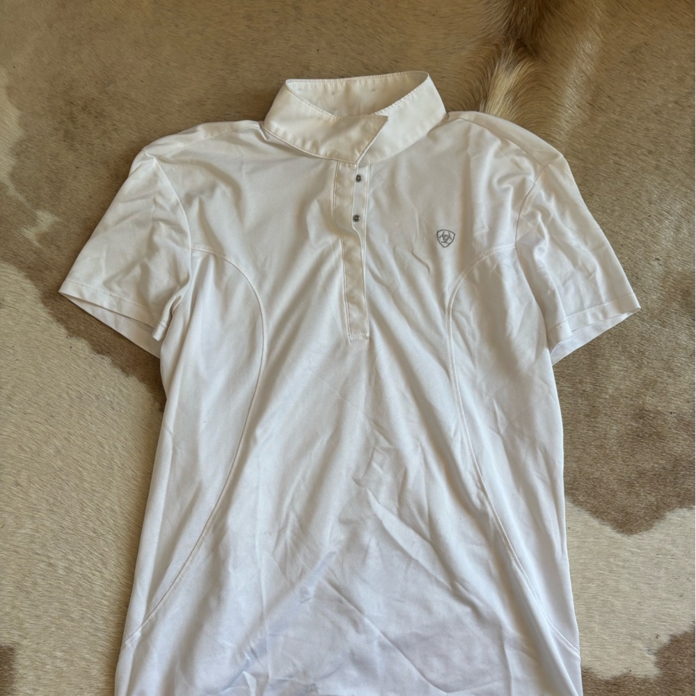 Ariat White Short Sleeve Equestrian Show Shirt